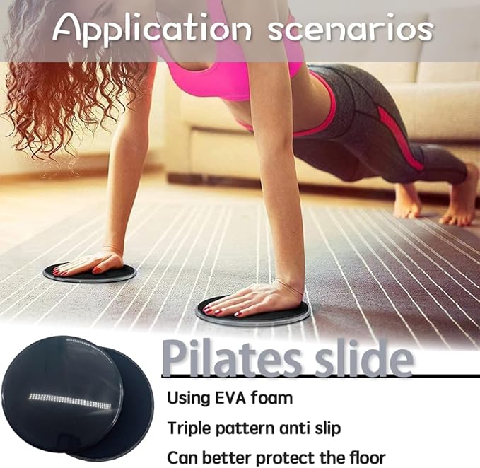 Exercise Sliders for Working Out Pilates Fitness Discs for Men and Women Workout Sliders for Core Strength and Flexibility Home Gym Accessories 2 Pack