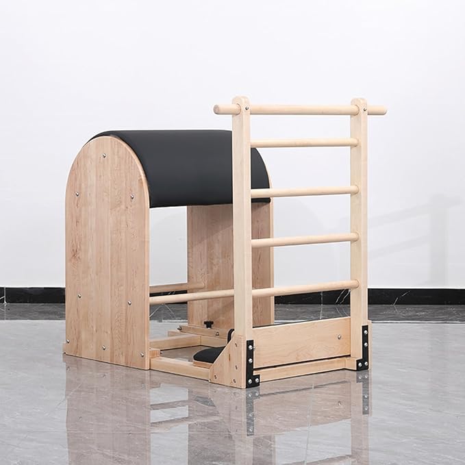 Wooden Pilates Ladder Barrel Vintage, Spine Corrector Equipment for Home Studio Pilates Machine for Beginner Workouts