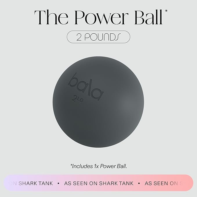 Bala Power Ball, Weighted Toning Exercise Ball for Pilates, Yoga, Home Fitness & More - Workout Ball for Strength & Core Training, Aerobics & Working Out to Improve Balance & Sculpt