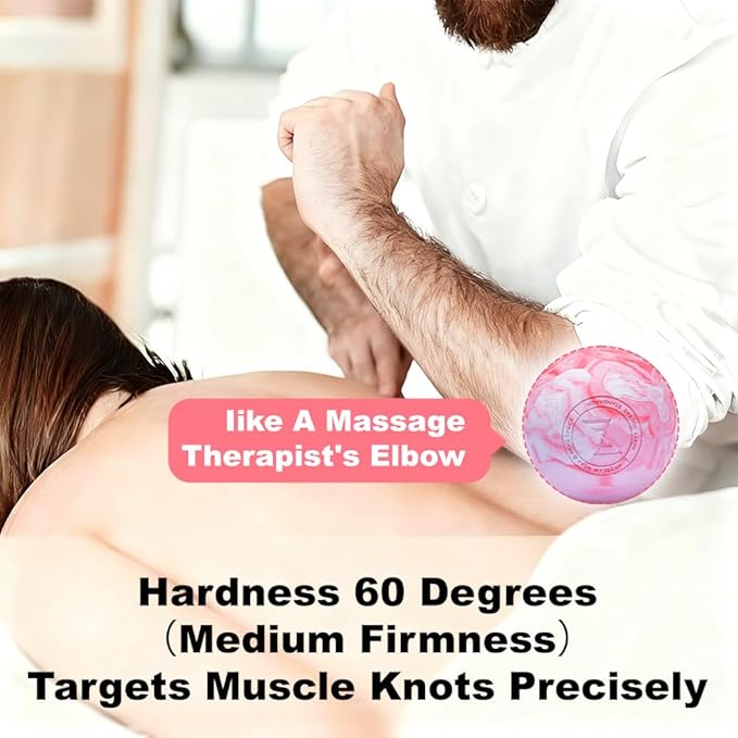Massage Lacrosse Balls for Myofascial Release, SGS Certification, Massage Deep Tissue for Back and Shoulder, Trigger Point Therapy, Muscle Knots, Relieving Muscle Pain