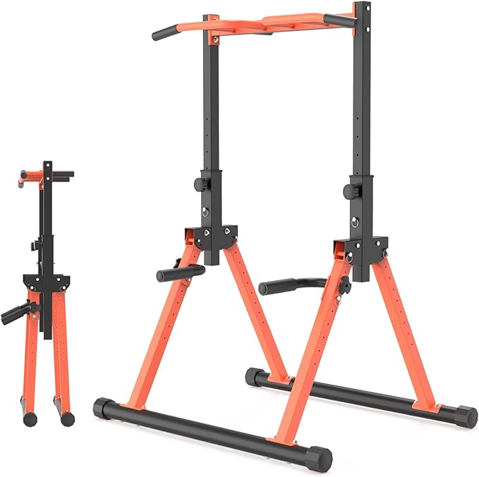 Pull Up Dip Station For Home Gym Strength Training Fitness Workout Station Chin-Ups Push-Ups Pull-Ups Dip-Ups 330LBS T055CDC
