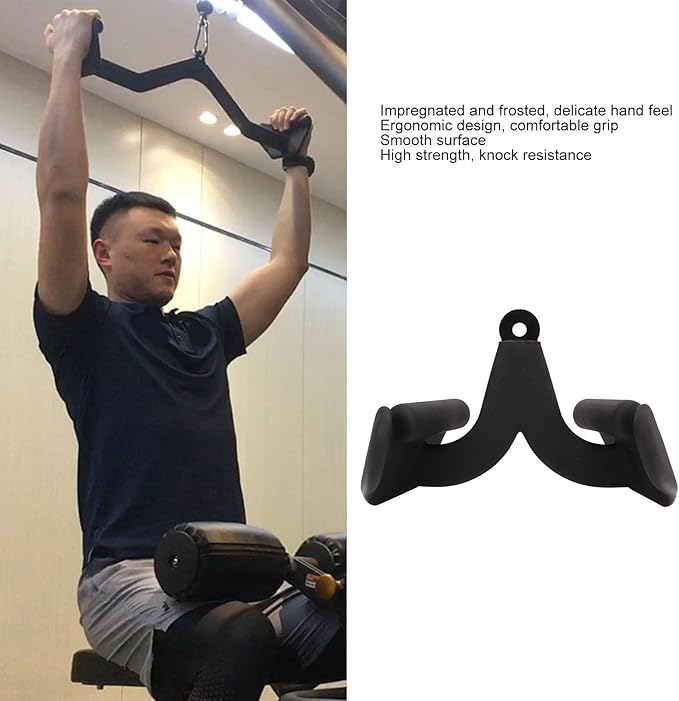 Back Strength Training Handle Grip Pulley Cable Machine LAT Pulldown Bar Attachment Fitness Equipment Accessory