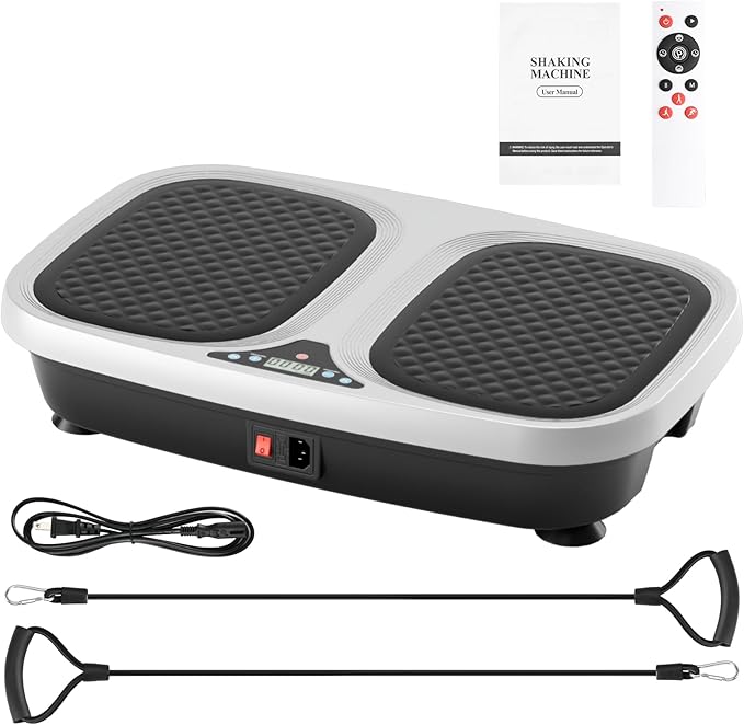 Vibration Plate Exercise Machine - Weight Loss & Toning for Cardio Fitness Home Gym Fitness Equipment for Lymphatic Drainage and Weight Loss Whole Body Workout Shaping