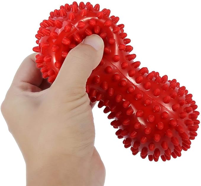 Spiky Massage Ball Peanut Massager Ball Fitness Exercise Mobility Peanut Ball Pain Muscle Steess Foot Myofascial Relief for Plantar Fasciitis Heel Foot Arch Pain (perple)