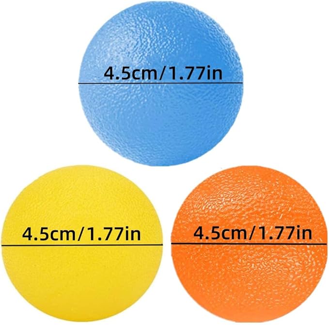 3-pack Stress Relief Balls. Hand Exercise Balls. Hand Therapy Balls. Hand Grip Balls Hand Squeeze Balls Kits for Physical Rehabilitation & Grip Strengthene