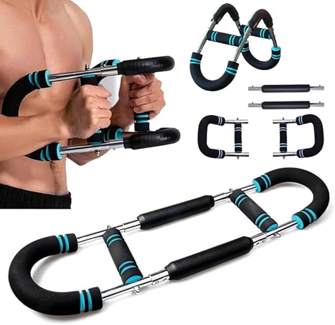 Twister Arm Trainer, 60-110Lb Adjustable Chest Workout Device, Detachable Chest Shoulder Expander Exerciser, Upper Body Strength Training Equipment for Home & Gym