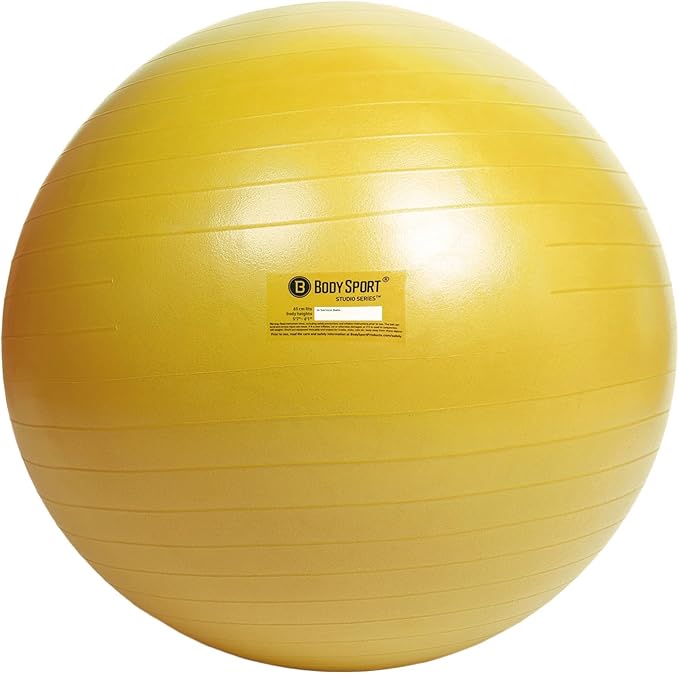 Body Sport Exercise Ball with Pump for Home, Gym, Balance, Stability, Pilates, Core Strength, Stretching, Yoga, Fitness Facilities, Desk Chairs