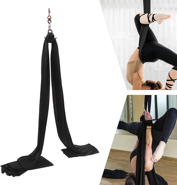 Aerial Silks Deluxe Equipment Set, Aerial Starter Kitfor Aerial Yoga, for Aerial Acrobatic,Circus Arts, Aerial Dance Yoga & All Levels