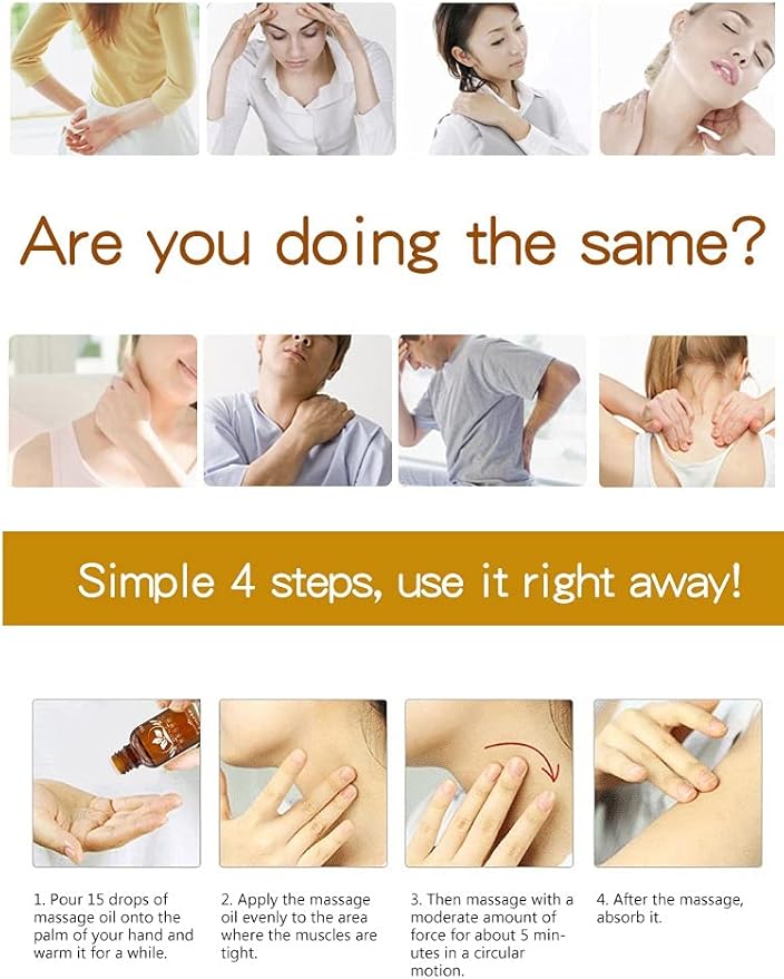 3 Pack Lymphatic Drainage Ginger Oil, Ginger Massage Oil to Promote Blood Circulation,Suitable for Body Massage。