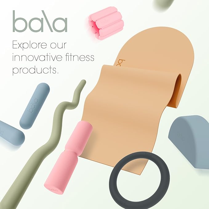 Bala EZ Curl Bar for Working Out, Beam - Ergonomic Weight Bar for Press, Curl, Row, Squat, Lunge & Full Body Exercise - Curling Bar Strength Training Home Gym Accessory