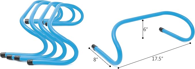Trademark Innovations 6" Speed Training Hurdles (Set of 5, Blue)