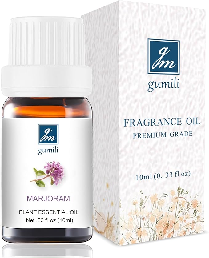 Marjoram Essential Oil - Pure Natural Fragrance for Aromatherapy, Perfume Making, Candles, Soap, Room Spray, Diffuser Blends - Organic, 10mL Undiluted