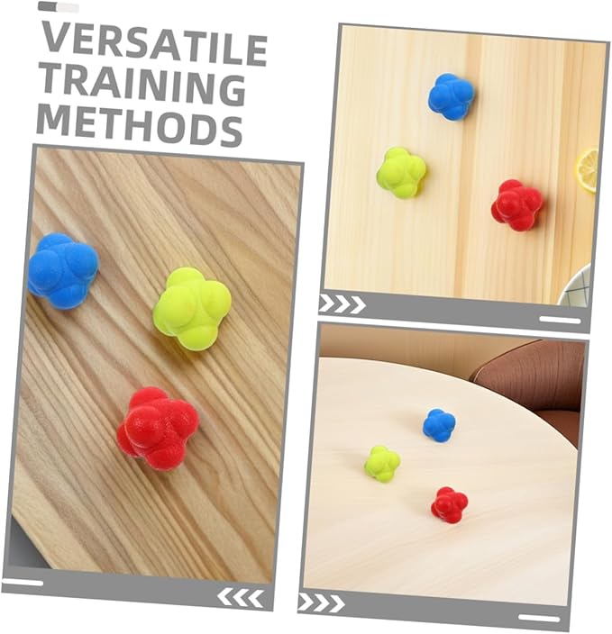 Kisangel 6pcs Reflex Training Balls Set Agility Coordination and Reaction Speed Training for Kids and Adults Indoor Sports Equipment for Hand Eye Coordination and Fitness