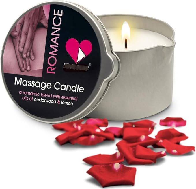 LOVE PLAY Massage Oil Candle for Home SPA - Vegan Moisturizing Body Oil Candle for Pure Relaxation - Hydrating Skin Care Massage Oils with Essential Oils (6.76oz)
