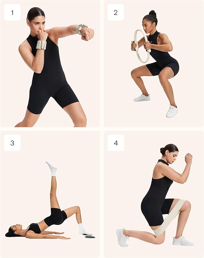 BetterMe Pilates Studio Kit – Pilates Ring, Pilates Ball, Resistance Bands & Sliders – Complete Pilates Equipment Set for Women – Home & Studio Pilates Workout Kit
