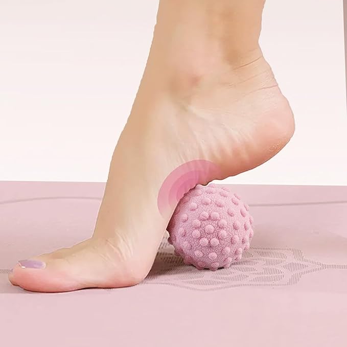 WOVTE Massage Lacrosse Ball Set for Sore Muscles, Shoulders, Neck, Back, Foot, Body, Deep Tissue, Trigger Point, Muscle Knots, Yoga and Myofascial Release