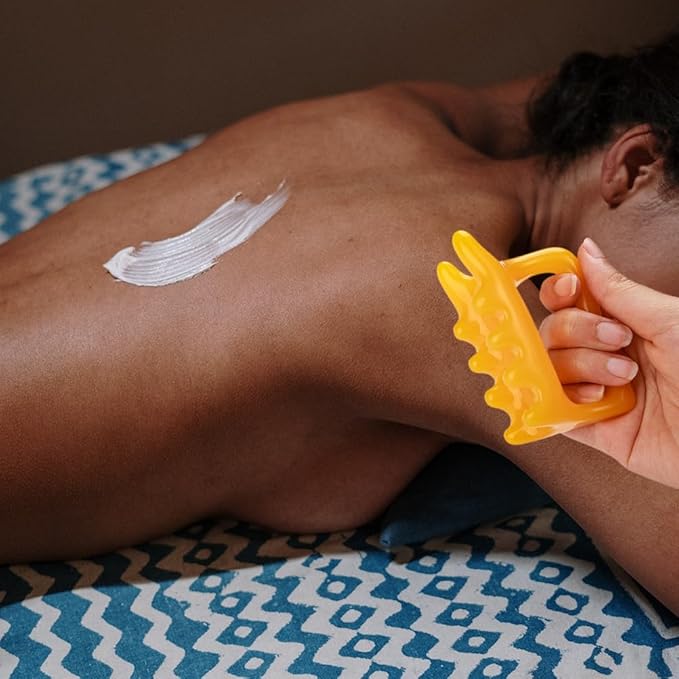 Healifty Handheld Massage Tools 2 Pcs Resin Beeswax Shoulder Back Neck Body Massagers for Daily Tension Relief Promote Blood Circulation and Relaxation
