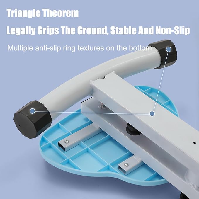 Waist Twisting Machine Shaping Adjustable Waist Sculpture Twister With Handles, ab Twister Board, Exercise Massage Foot Sole For Home Fitness Gym EquipmentBlue,12x53x33cm