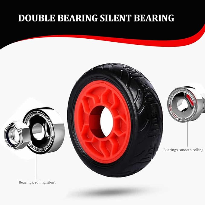 Ab Roller Exercise Wheel, Ab Roller Automatic Rebound Abs Trainer 4 Wheels Heavy Duty Abdominal Wheel with Kneeling Mat Non-slip Low Noise Core Workout