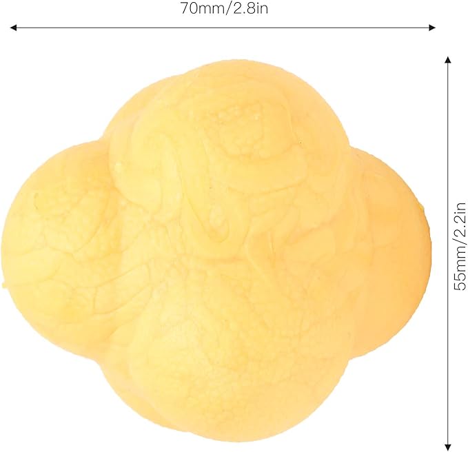 3Pcs Hex Bounce Reaction Ball, TPR Coordination Reflex Exercise Sports Fitness Training Ball for Coordination Training