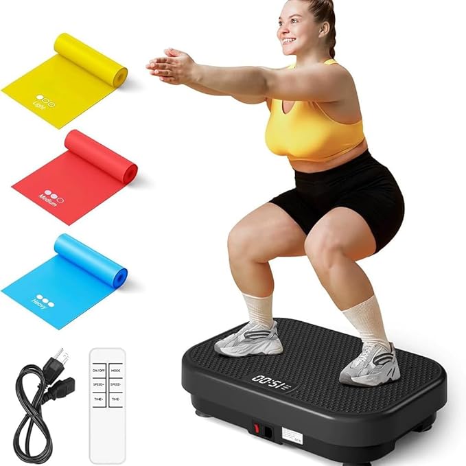 Vibration Plate Fitness Platform for Weight Loss Fat Burner, Exercise Machine Vibrating Shaking Full Body Shaker Workout for Women Men