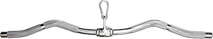 qibylift Barbell Multi-Exerciser Cable Attachment For Cable Machines, Lat Pull Down Bar Cable Machine Attachments, Tricep Press Down Bar, Revolving Straight Curl Pulldown Bar with Rotating & Rubber Handle Grips