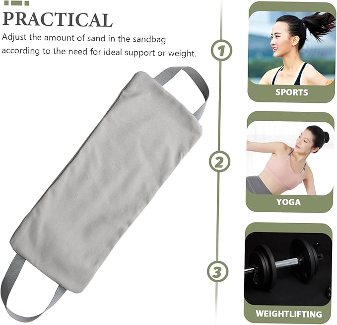 Canvas Weightlifting Sandbag with Adjustable Straps 10kg Capacity Fitness Training Bag for Strength and Yoga Workouts Sturdy Outdoor Exercise Gear