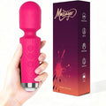 Upgraded Handheld Rose Pink Relaxation Massager Tool Device, Mini Massager Rechargeable to Relieve Whole Body Muscle Tension, 20 Modes 8 Speeds