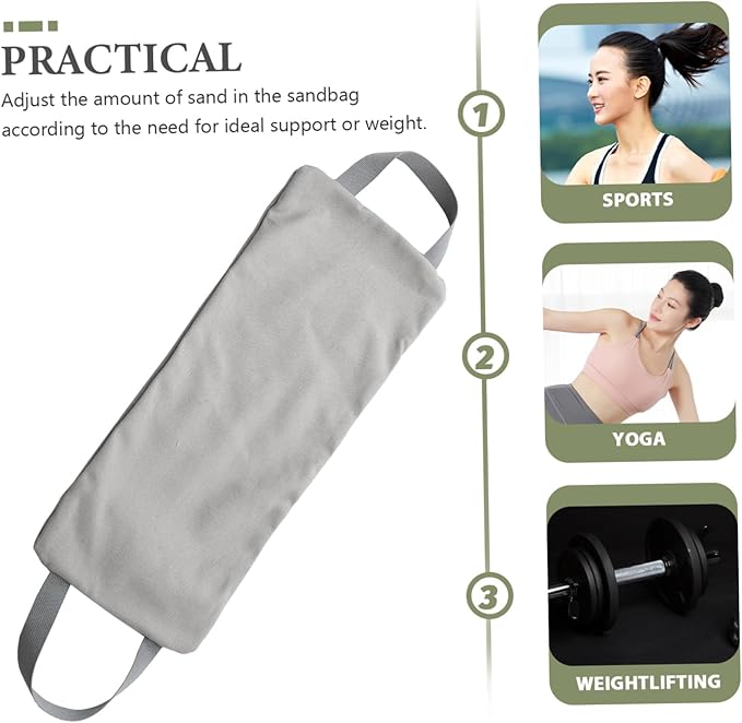Yoga Training Sandbag for Weight Training Canvas Fitness Bag with Handles for Full-Body Workouts for Home and Outdoor Exercise
