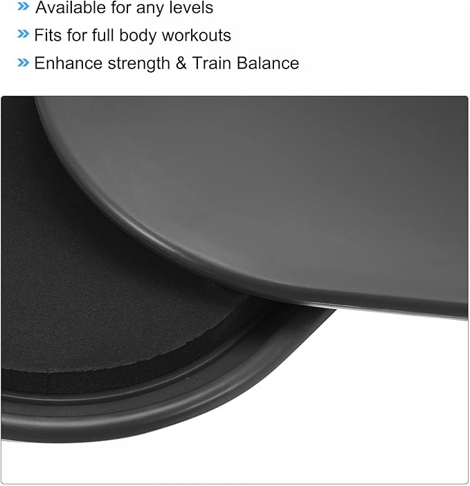 uxcell Exercise Core Sliders, Oval Glider Discs with Feet Covers, Dual Sided Usage in Home Gym for Full Body Workout
