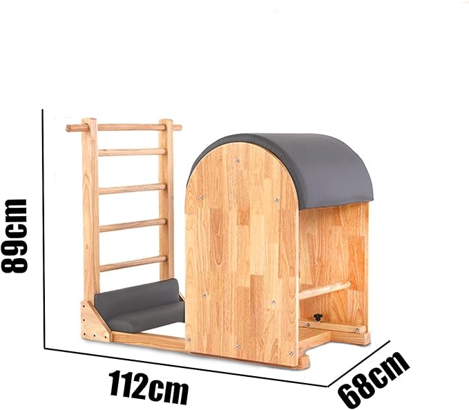 Wooden Pilates Ladder Barrel Vintage, Spine Corrector Equipment for Home Studio Pilates Machine for Beginner Workouts