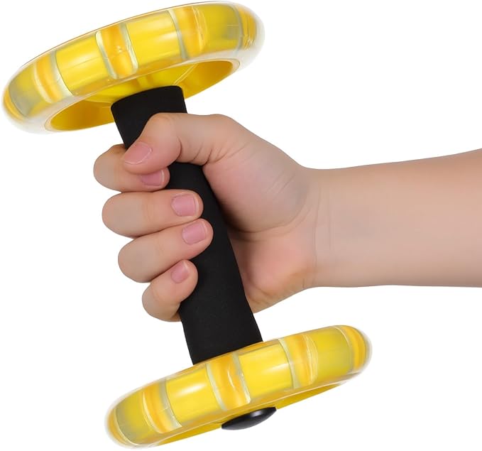 Fitness Wheel Twin-wheel Ab Roller Yellow Core Strength Trainer for Men and Women Home Workout Abdominal Exercise Equipment