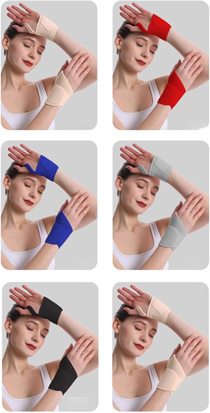 2pieces Wrist Brace Thumb Wrist Brace Adjustable Wrist Wrap for Fitness Badminton Basketball