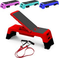 Multifunctional Step Platform Aerobic Deck Stepper with Resistance Bands Versatile Cardio Exercise Equipment Workout Fitness, Adjustable Weight Bench for Home Gym