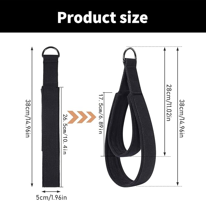 Double Loop Strap 1 Pair Pilates Yoga Double Loop Belt Fitness Equipment Strap for Gym Double Loop Yoga Pilates Strap
