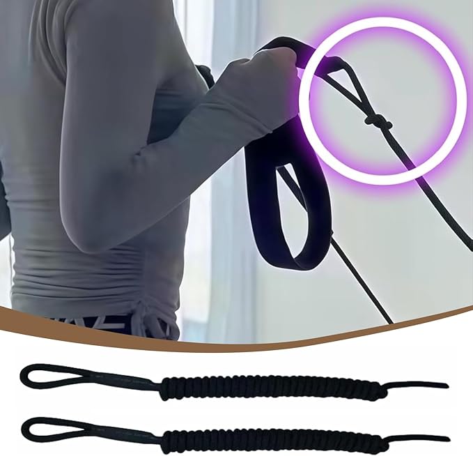 Pilates Reformer Pull Rope, 2Pcs Pilates Reformer Ropes Replacement Strap, Suitable for Home Gym Workout Studio use of Yoga Fitness Equipment, Pilates core Bed Accessory Yoga Strap