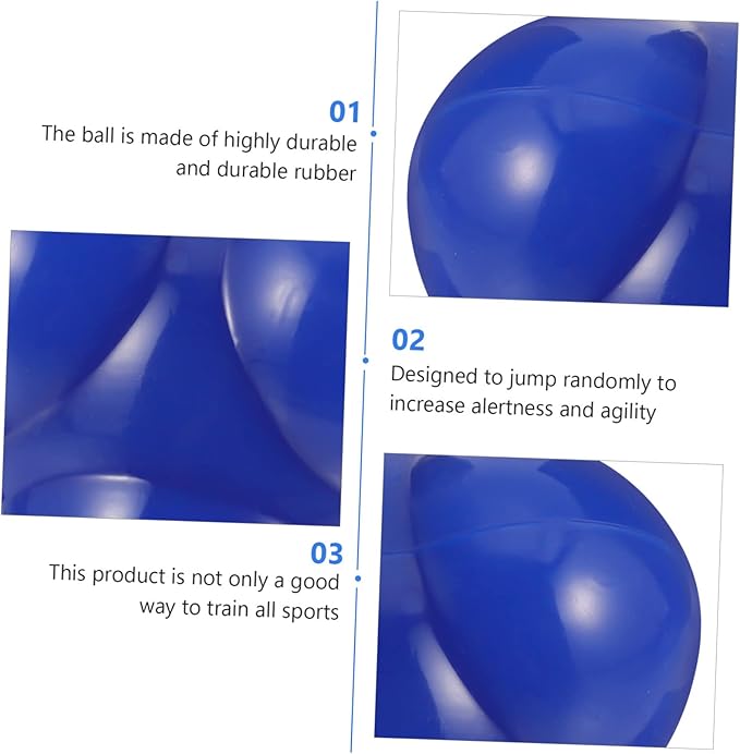 Kisangel Hexagonal Agile Training Ball for Fitness and Sports Large Blue Reaction Ball for Hand Eye Coordination Agility Improvement Myofascial Release Exercise Equipment