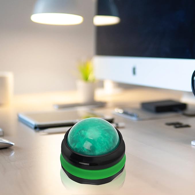 Coolrunner Massage Ball, Manual Roller Massager, Handheld Self Massage Therapy and Relax Full Body Tools for Sore Muscles, Shoulders, Neck, Arms, Legs, Back, Foot, Body (Green)