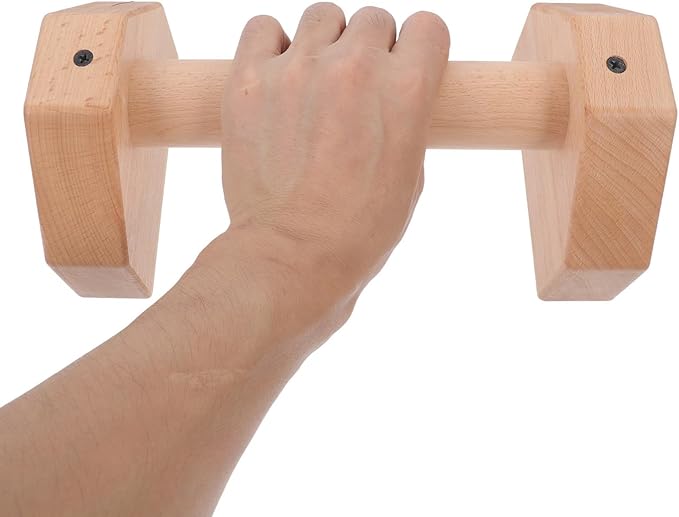Zerodeko Wooden Push up Bars 2 Pcs Pushup Handles Strength Training Push up Stands Beech Wood 25cm Fitness Accessory for Home and Gym Workout Equipment