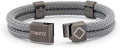 TRION:Z Zen Loop Duo Magnetic Field Therapy Wristband for Women & Men Featuring Patented ANSPO Technology (Charcoal, X-Large)