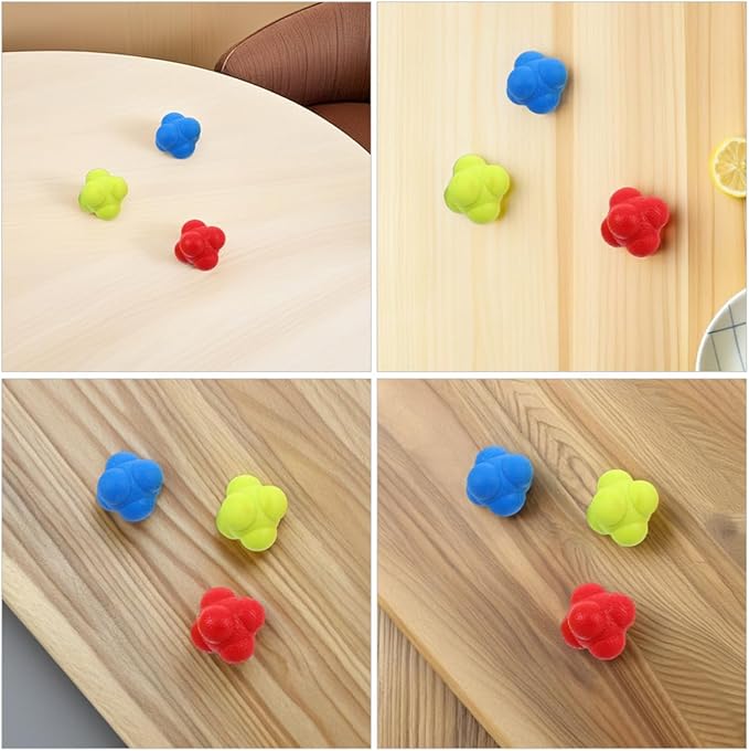 6pcs Reaction Balls Coordination Training Hand Eye Reflex Toys for Sports Fitness Boys and Girls Adults