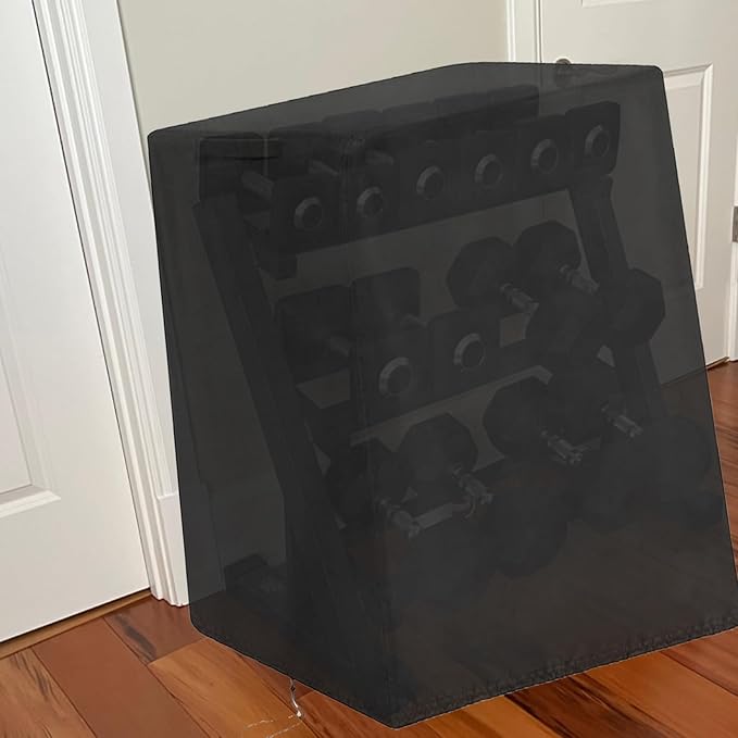 Dumbbell Rack Cover, Dust-Proof Strength Training Dumbbell Racks for Home Gym Cover Waterproof Dumbbell Weight Rack Protective Cover (Cover Only)