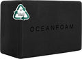 Oceanfoam Workout Block - High-Density Foam Exercise Block, Lightweight, Non-Slip for Stability & Support in Pilates, Yoga, Stretching & More - Algae-based EVA Foam, 9"x6"x4" (Black)