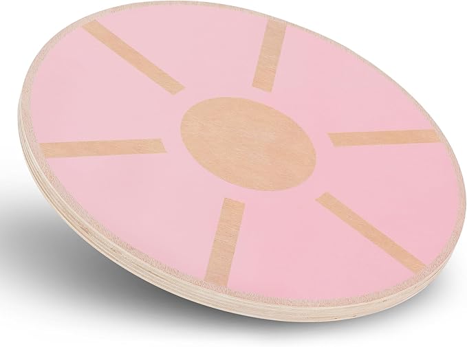 MADOG Wooden Wobble Balance Board for Adults, 15.5" Anti-Skid Sandpaper for Workout Core Trainer Physical Therapy, Home Gym Stability Board