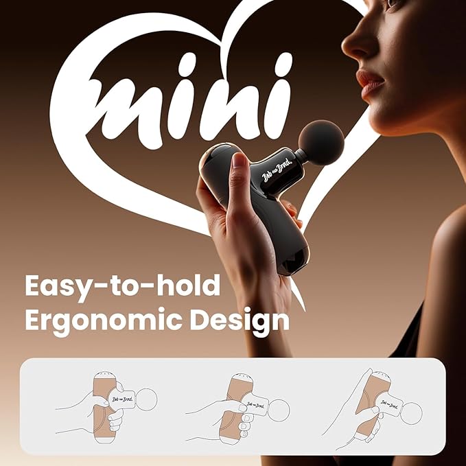 BOB AND BRAD Q2 Pro Mini Massage Gun with Heat and Cold, Pocket-Sized Deep Tissue Massager, HSA Portable Percussion Muscle Massager Gun, Ultra Small & Quiet Muscle Massager, FSA Eligible