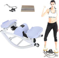 U-Shaped Rock Stepper, with Resistance Band & Mat - Side to Side Low-Impact Fitness Stepper for Home Workout, Compact for Legs Glutes Abs, Rock Stepper with Digital Display