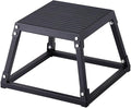 Plyometric Jump Box 12 Inch, Steel Plyo Box for Fitness, Agility Box for Home Gym - Step Up Platform for Strength Training, Conditioning - Black