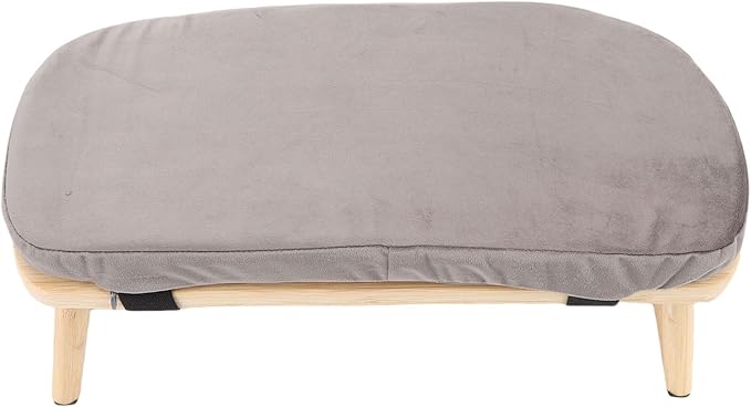 Dioche Meditation Bench Meditation Wooden Bench Ergonomic Detachable Kneeling Stool with Soft Cushion for Yoga – Blue, Includes Carry Bag (Grey)