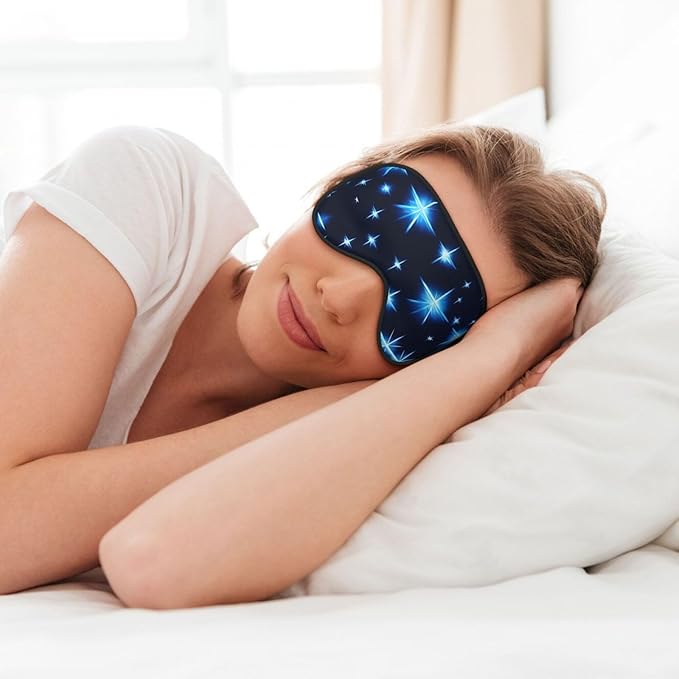 Cartoon Blue Star Head-Mounted Double-Sided Light-Blocking Sleeping Eye mask to Protect Eyes and Relieve Eye Fatigue