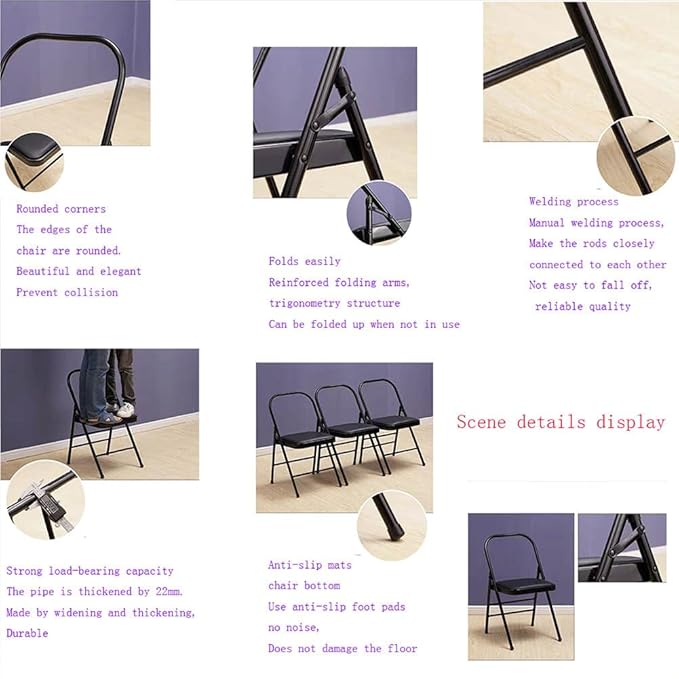 Yoga Chair, Pilates Chair,Yoga Inversion Chair,Backless Yoga Chair Props,Yoga Chair Iyengar,Grey-31.5in